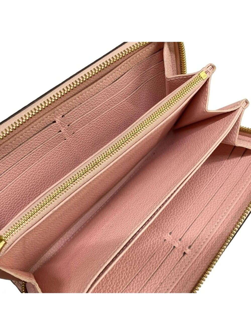 Louis Vuitton Wallet Viza Pull Zippy Boutondrose Zip Around Leather Cowhide - Picture 3 of 14